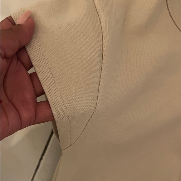 Zara Beige Ruched Mini Dress - Picture 4 of 6